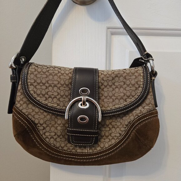 Coach Brown Suede Y2K soho shoulder bag - Picture 2 of 16